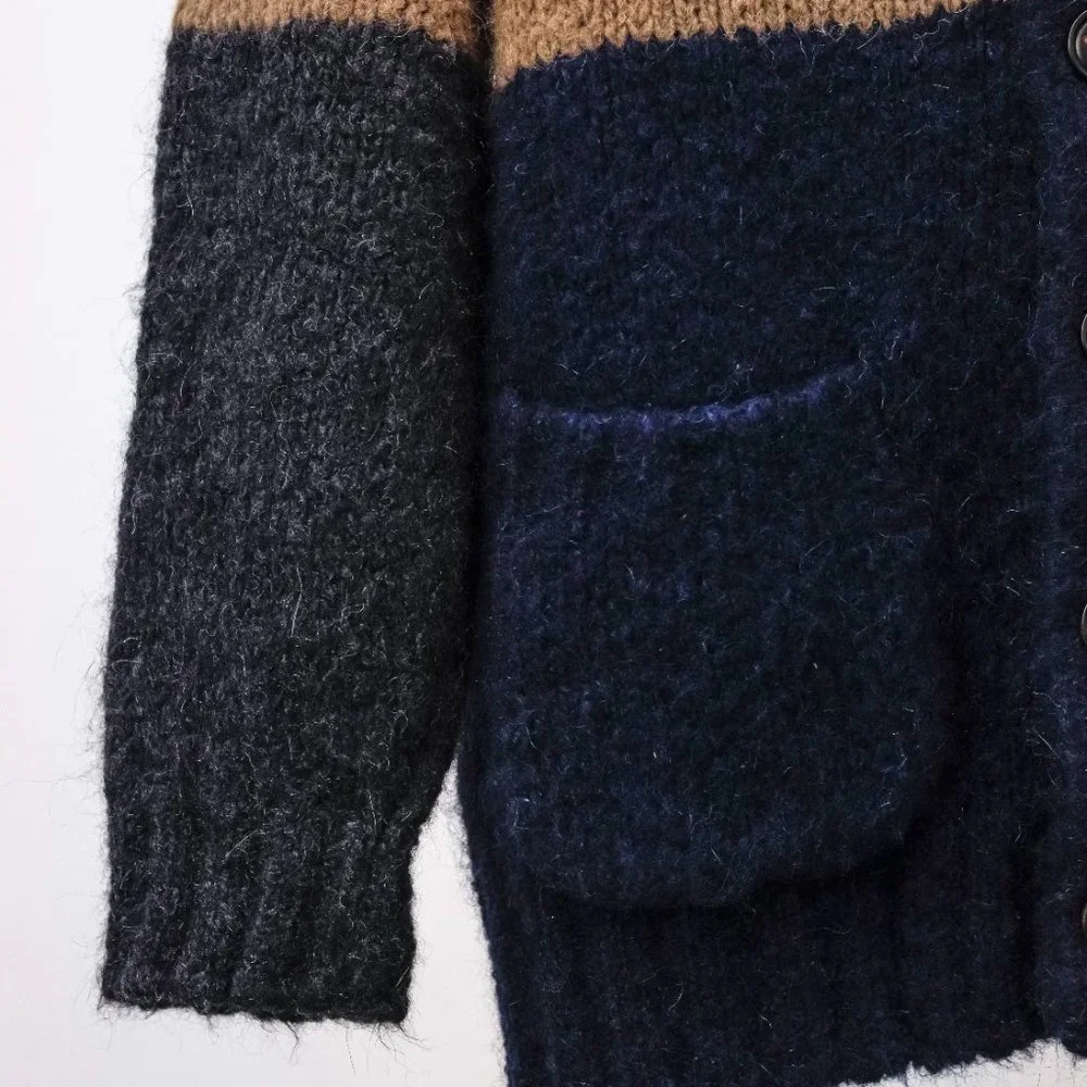 SOLD Brunello Cucinelli Colorblock Shawl Collar Cardigan - Picture 7 of 13